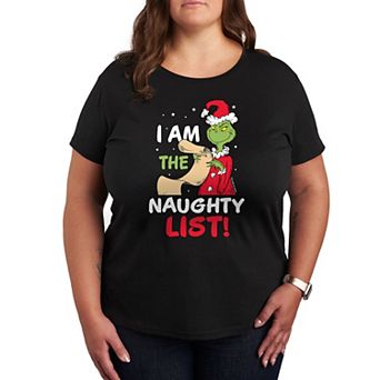 Plus Dr. Seuss The Grinch Naughty List Graphic Tee