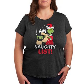 Plus Dr. Seuss The Grinch Naughty List Graphic Tee