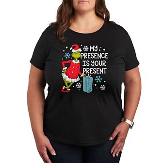 Plus Dr. Seuss The Grinch Presence Present Graphic Tee