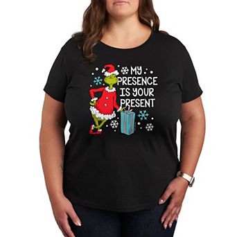 Plus Dr. Seuss The Grinch Presence Present Graphic Tee