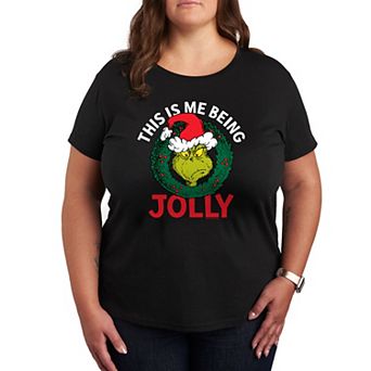 Plus Dr. Seuss The Grinch Me Being Jolly Graphic Tee
