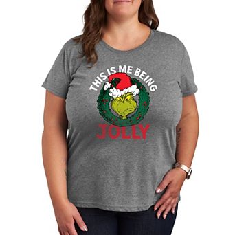 Plus Dr. Seuss The Grinch Me Being Jolly Graphic Tee