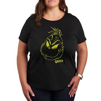 Plus Dr. Seuss The Grinch Face Graphic Tee