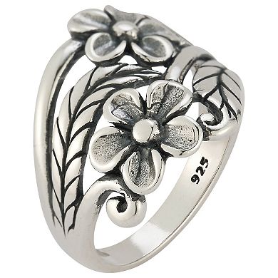 Sunkissed Sterling Sterling Silver Oxidized Flower Ring