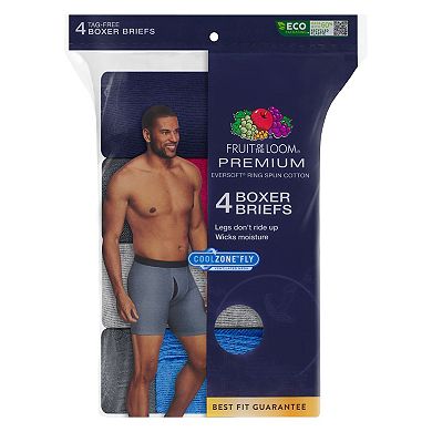 Men's Fruit of the Loom® 4-Pack Premium CoolZone® Boxer Briefs