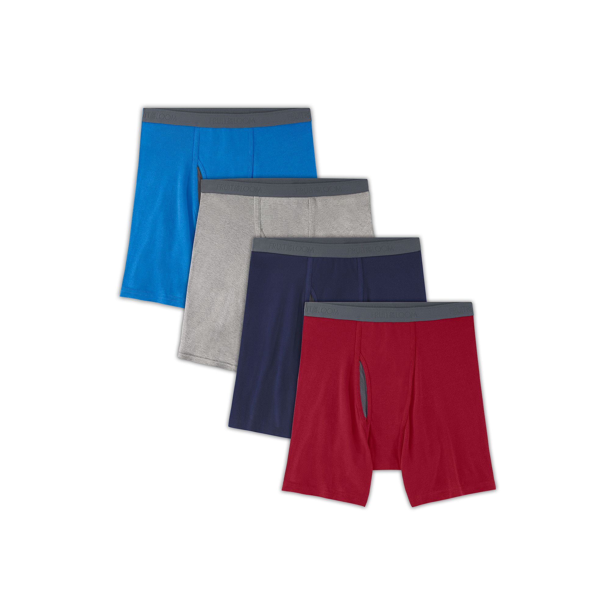 Mens Fruit of the Loom® 4-Pack Premium CoolZone® Boxer Briefs, Size: Sma
