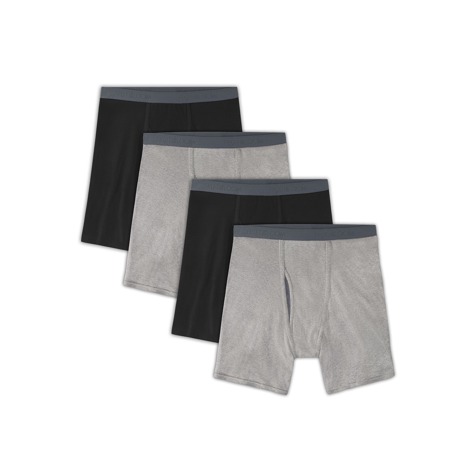 Mens Fruit of the Loom® 4-Pack Premium CoolZone® Boxer Briefs, Size: Sma