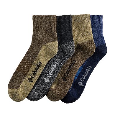Men's Columbia 4-pk. Moisture Control Full-Cushion Quarter-Crew Socks