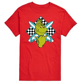 Men's Dr. Seuss The Grinch Grinch Crossed Surfboards Graphic Tee