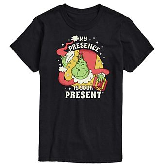 Men's Dr. Seuss The Grinch My Presence Is Your Present Graphic Tee