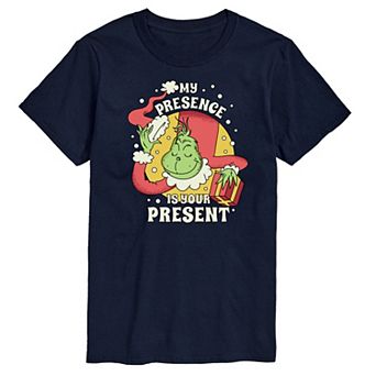 Men's Dr. Seuss The Grinch My Presence Is Your Present Graphic Tee