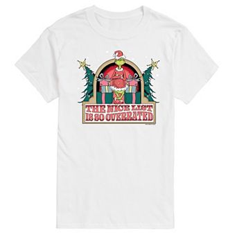 Men's Dr. Seuss The Grinch The Nice List Is Overrated Graphic Tee