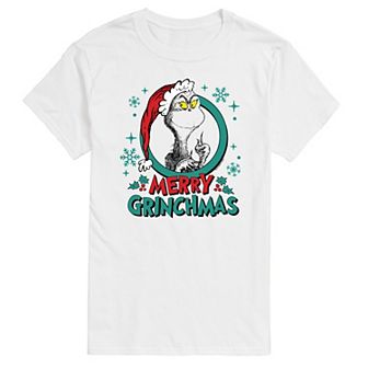 Men's Dr. Seuss The Grinch Merry Grinchmas Circle Graphic Tee