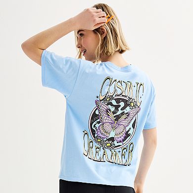 Cosmic Friends Crew Tee in Light Gray main image 0