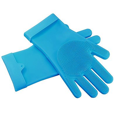 Food-Grade Dishwashing Gloves, 2x0.4'', Heat Resistance, Efficient Cleaning, Skin & Pet Friendly