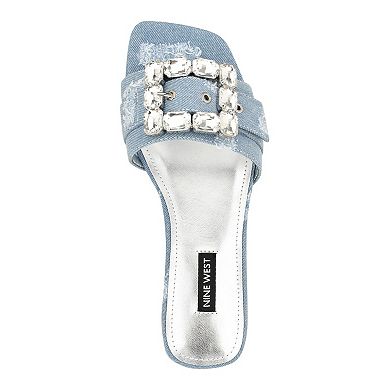 Nine West Matter Slip-on Embellished Women's Flat Sandals