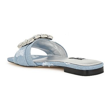 Nine West Matter Slip-on Embellished Women's Flat Sandals