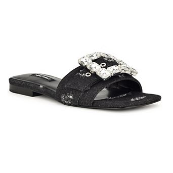 Nine West Matter Slip-on Embellished Women's Flat Sandals