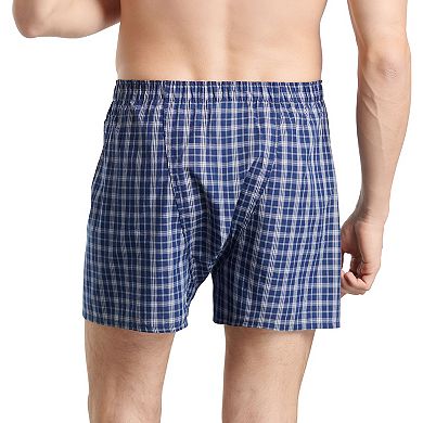 Men's Fruit of the Loom?? 4-Pack Premium Woven Plaid Boxers Set