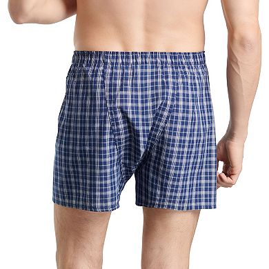 Men's Fruit of the Loom® 4-Pack Premium Woven Plaid Boxers Set
