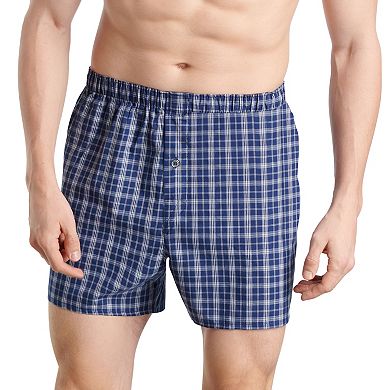 Men's Fruit of the Loom® 4-Pack Premium Woven Plaid Boxers Set