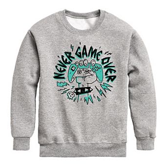 Boys 8-20 Never Game Over Crew Fleece Sweatshirt