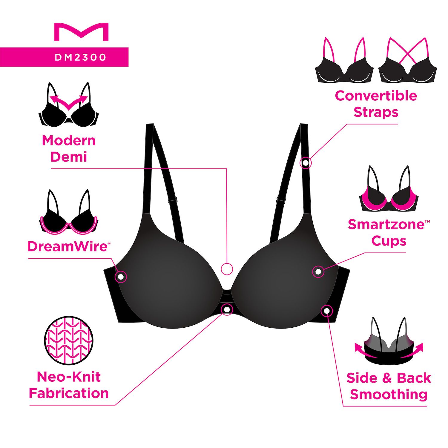 Maidenform® DreamWire® Convertible T-Shirt Bra DM2300