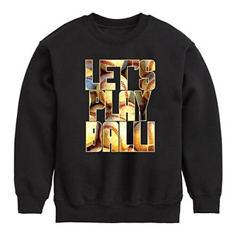 Boys 8-20 Lets Play Ball Fleece Sweatshirt
