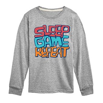 Boys 8-20 Sleep Game Repeat Long Sleeve Graphic Tee