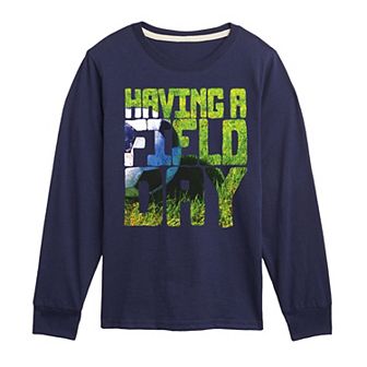 Boys 8-20 Having A Field Day Long Sleeve Graphic Tee