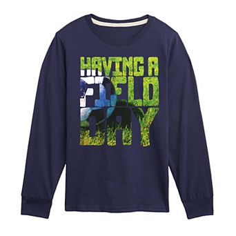 Boys 8-20 Having A Field Day Long Sleeve Graphic Tee