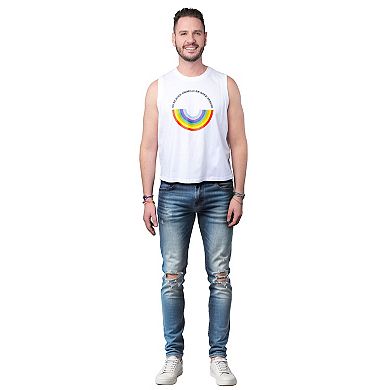 ph by The Phluid Project Adult Crop Tank with Rainbow Screen Print 