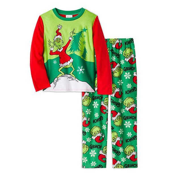 Boys 4-10 Dr. Seuss' The Grinch Who Stole Christmas Top & Bottoms Pajama Set