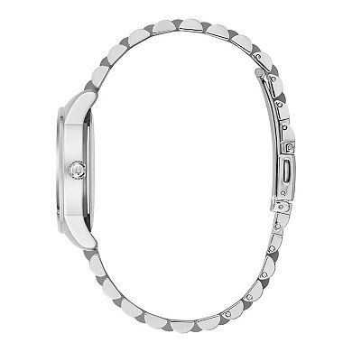 Bulova Women's Classic Stainless Steel Black Diamond Accent Watch - 96P226