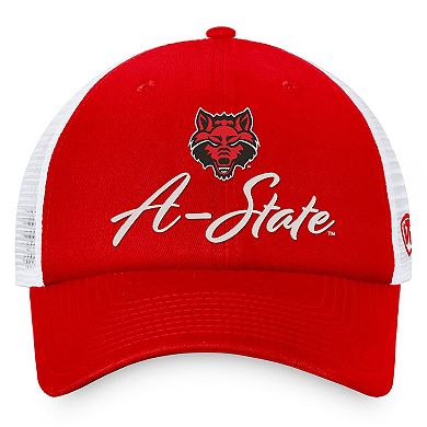 Women's Top of the World Scarlet/White Arkansas State Red Wolves Charm Trucker Adjustable Hat