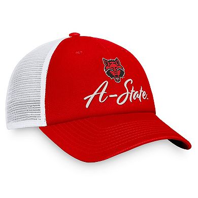 Women's Top of the World Scarlet/White Arkansas State Red Wolves Charm Trucker Adjustable Hat