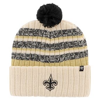 Men's '47 Natural New Orleans Saints Tavern Cuffed Knit Hat with Pom