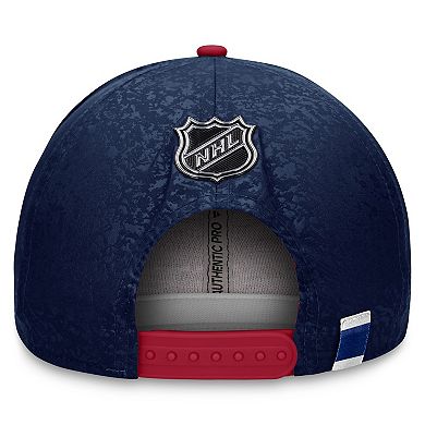 Men's Fanatics Branded  Navy/Red Montreal Canadiens Authentic Pro Rink Two-Tone Snapback Hat