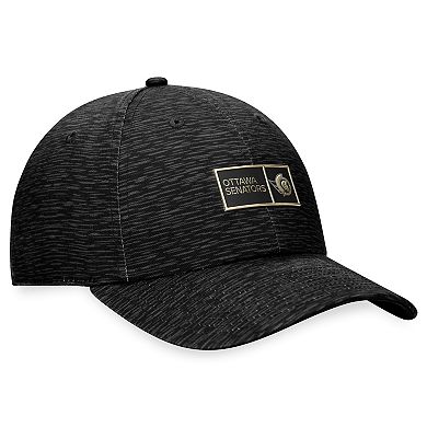 Men's Fanatics Branded  Black Ottawa Senators Authentic Pro Road Adjustable Hat