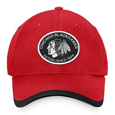 Men's Fanatics Branded Red Chicago Blackhawks Fundamental Adjustable Hat