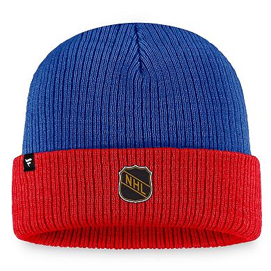Men's Fanatics Branded Blue/Red Washington Capitals Heritage Vintage Cuffed Knit Hat