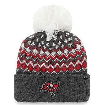 Women's '47 Pewter Tampa Bay Buccaneers Elsa Cuffed Knit Hat with Pom
