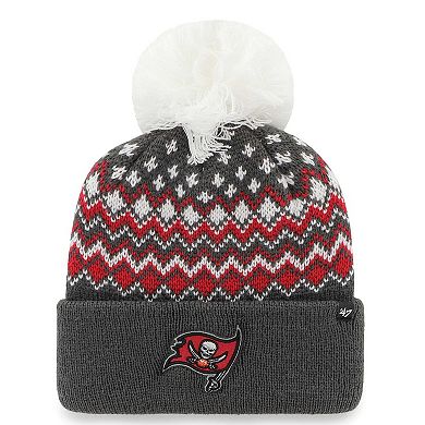Women's '47 Pewter Tampa Bay Buccaneers Elsa Cuffed Knit Hat with Pom