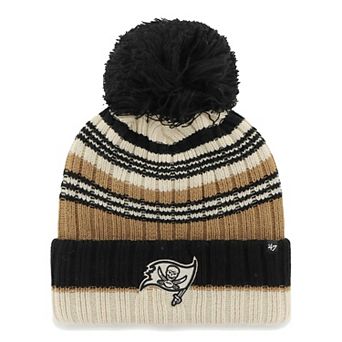 Women's '47 Natural Tampa Bay Buccaneers Barista Cuffed Knit Hat with Pom