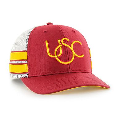 Men's '47 Cardinal USC Trojans Straight Eight Adjustable Trucker Hat