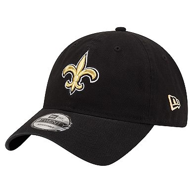Men's New Era  Black New Orleans Saints Distinct 9TWENTY Adjustable Hat