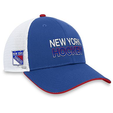 Men's Fanatics Branded Blue New York Rangers Authentic Pro Rink Trucker Adjustable Hat