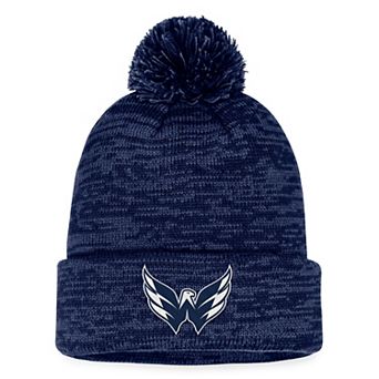 Men's Fanatics Branded Navy Washington Capitals Fundamental Cuffed Knit Hat with Pom