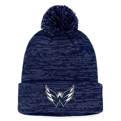 Men's Fanatics Branded Navy Washington Capitals Fundamental Cuffed Knit Hat with Pom