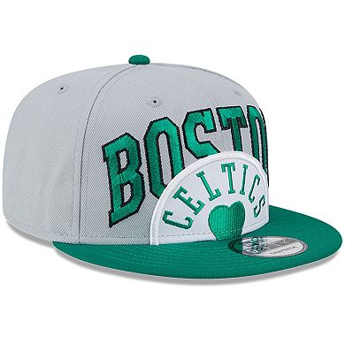 Men's New Era Gray/Kelly Green Boston Celtics Tip-Off Two-Tone 9FIFTY Snapback Hat